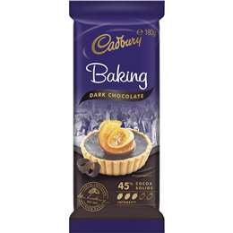 Cadbury Baking  Chocolate Block 180g - Dark