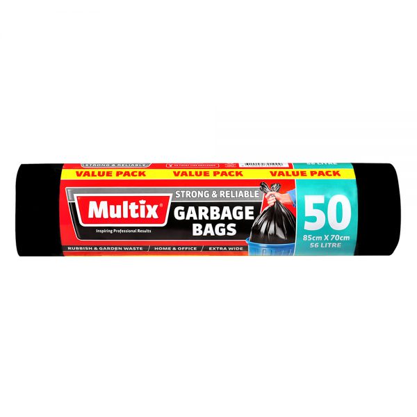 Multix Garbage Bags 56L Roll 50pk