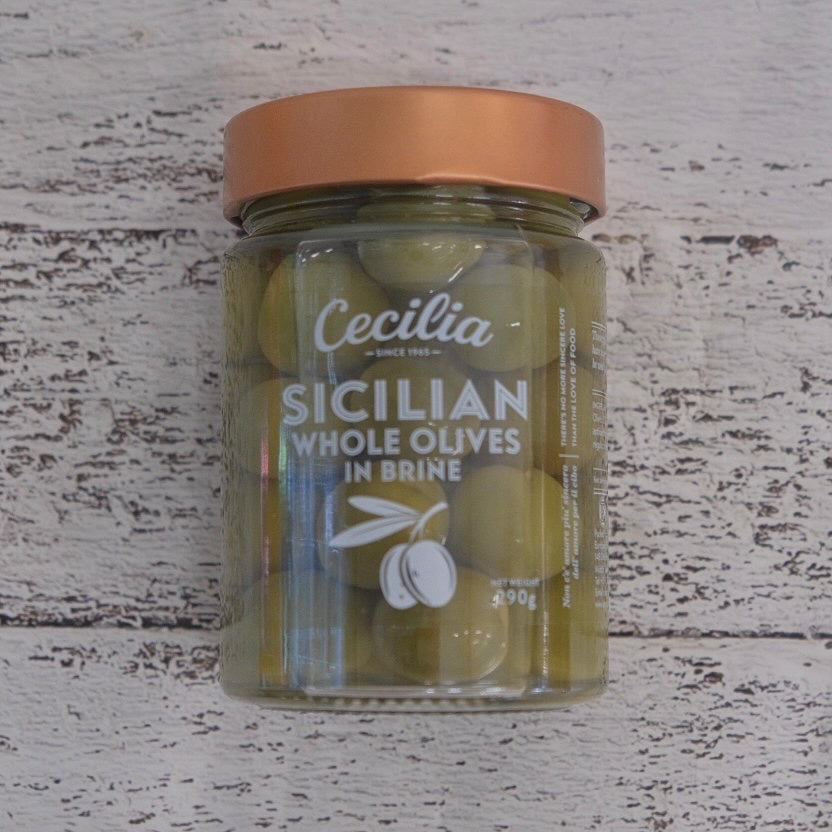Cecilia Leccino Whole Olives in Brine 290g Jar