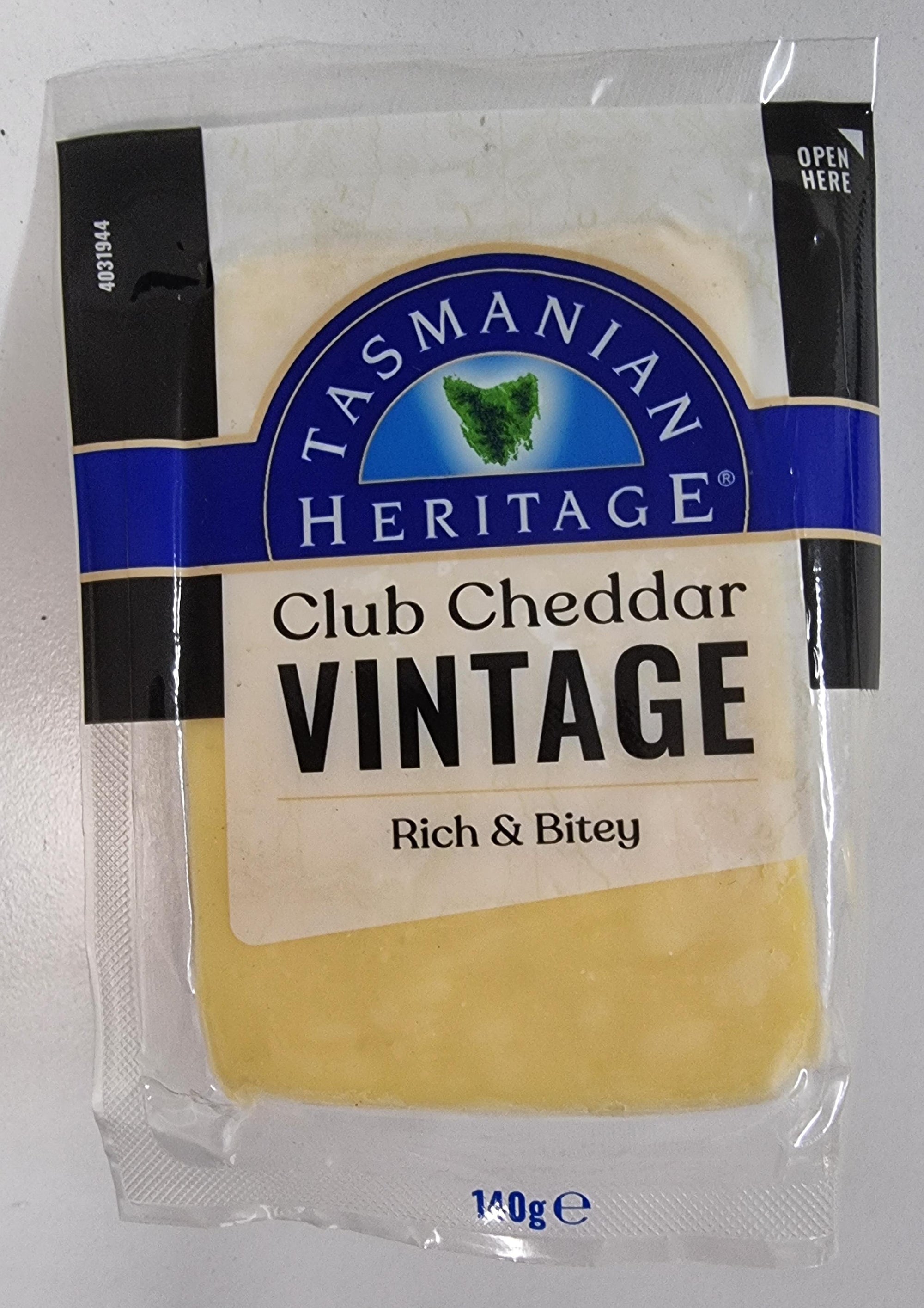 Tasmanian Heritage Club Cheddar Vintage 140g
