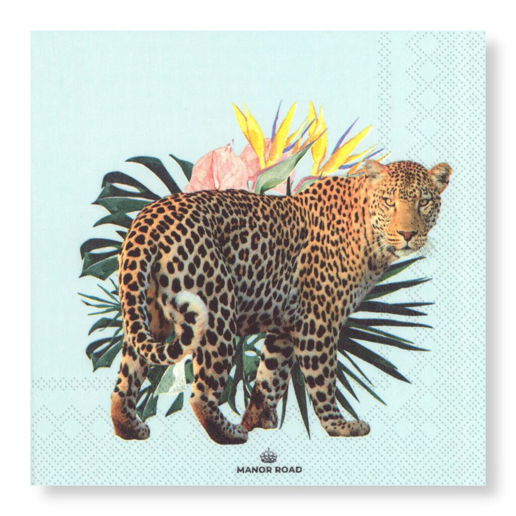 Ice Leopard Napkins Luncheon 20pk