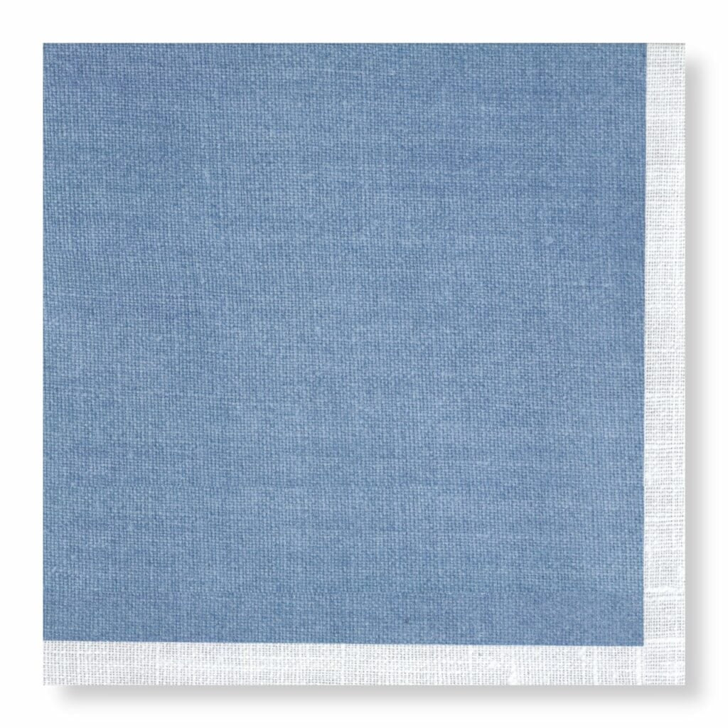 Linen Blue Napkins Dinner 20pk