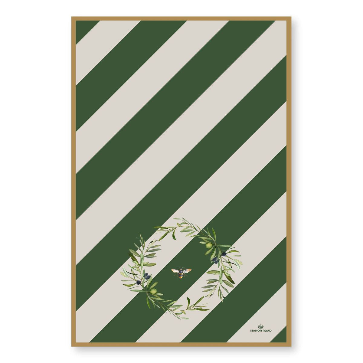 Manor Road Microfibre Tea Towel Olive & Bee