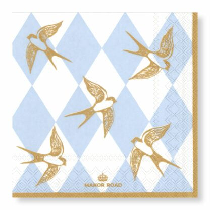 Flying Swallows Napkins Cocktail 20pk