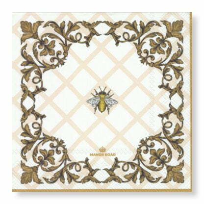 Ornamental Bee Napkins Dinner 20pk