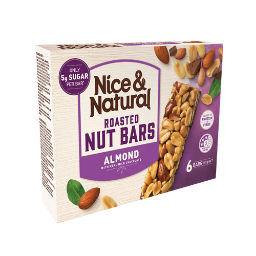 Nice & Natural Nut Bar Almond 6pk