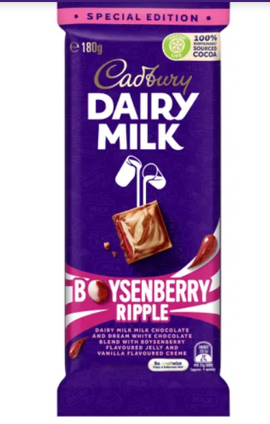 Cadbury Boysenberry Ripple 180g