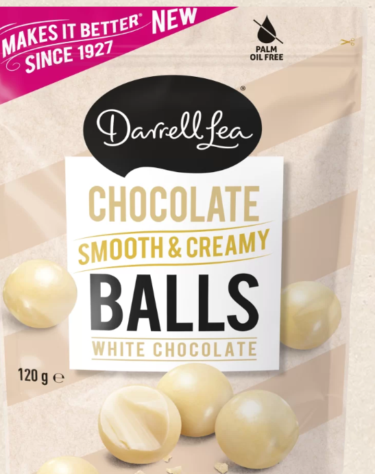 Darrell Lea White Chocolate Balls 120g