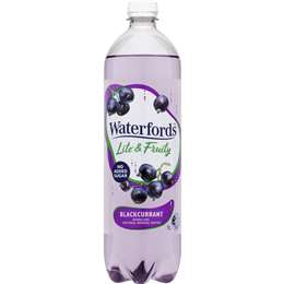 Waterfords Lite & Fruity Sparkling Drink Blackcurrent 1L