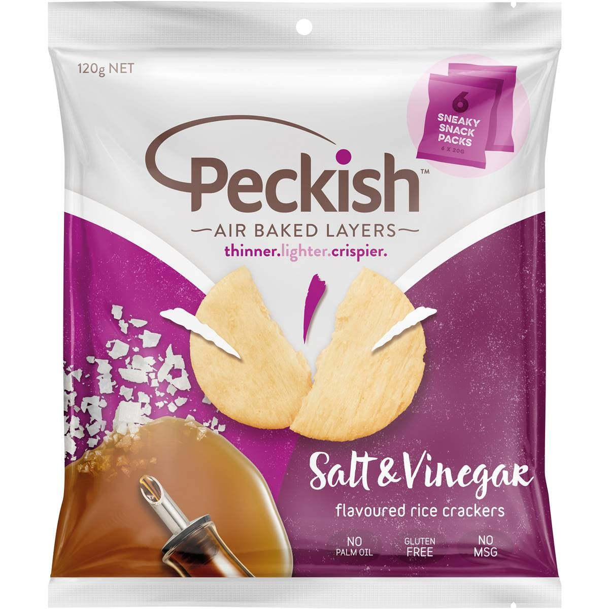 Peckish Rice Cracker Salt & Vinegar Multi Pack