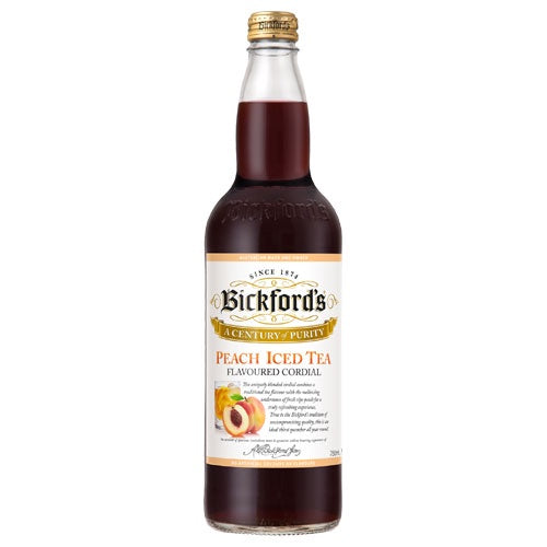 Bickfords Cordial Peach Iced Tea 750mL