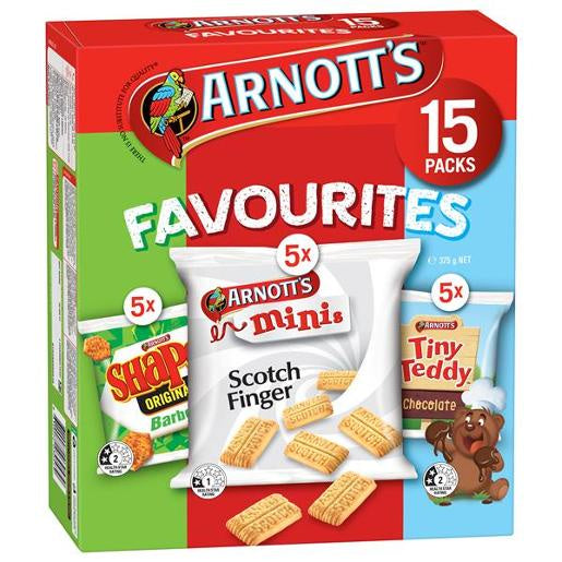 Arnotts Favourites Biscuits 15pk 375g