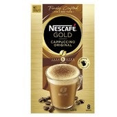 Nescafe Coffee Mixer Sachet Cappuccino Gold 8pk