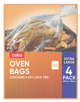 Coles Oven Bags XL 4pk