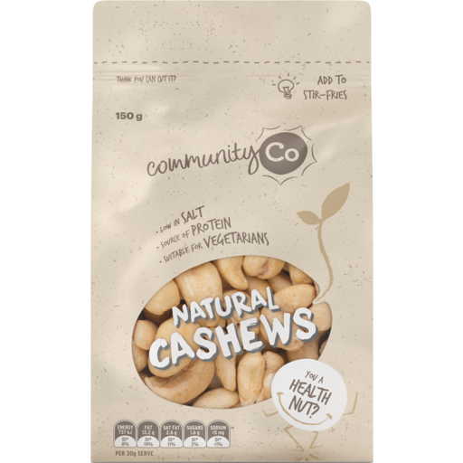 Community  Co Natural Cashews 150g