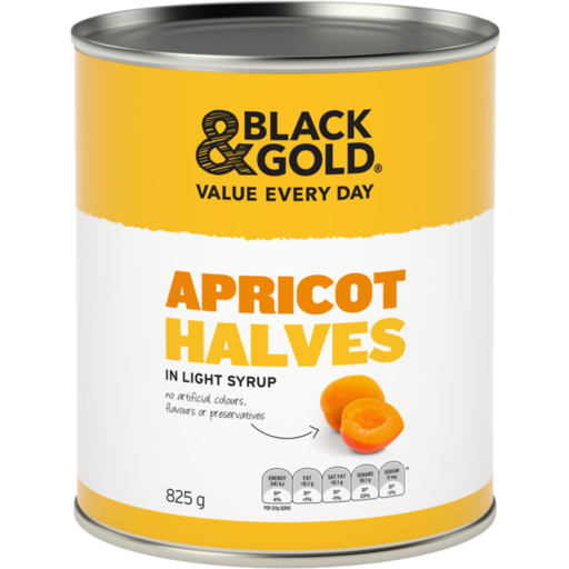 DO NOT ORDER Black & Gold Apricot Halves 825g