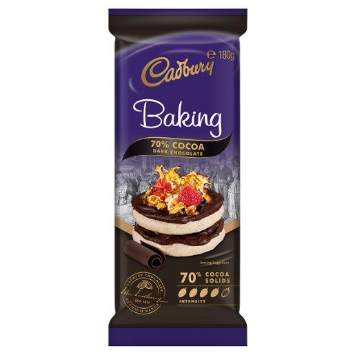 Cadbury Baking Chocolate Block 180g - 70% Cocoa