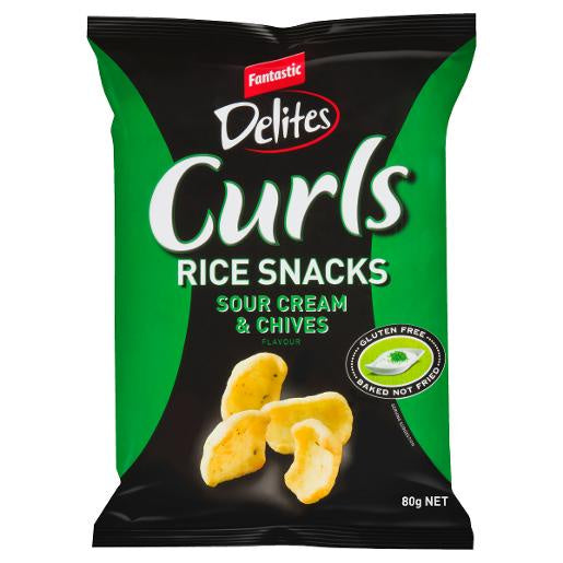 Delites Curls Sour Cream & Chives 80g