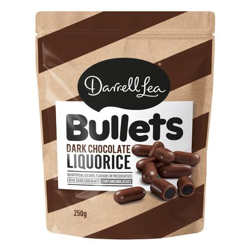 Darrell Lea Dark Liquorice Bullets 226g/250g