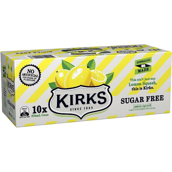 Kirks Lemon Squash Sugar Free 10pk