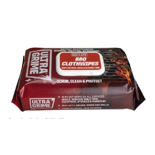 UltraGrime LIFE BBQ XXL+ Cloth Wipes  60 Pack