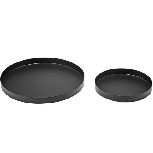 Aurora Bar Tray Round 20cm Black