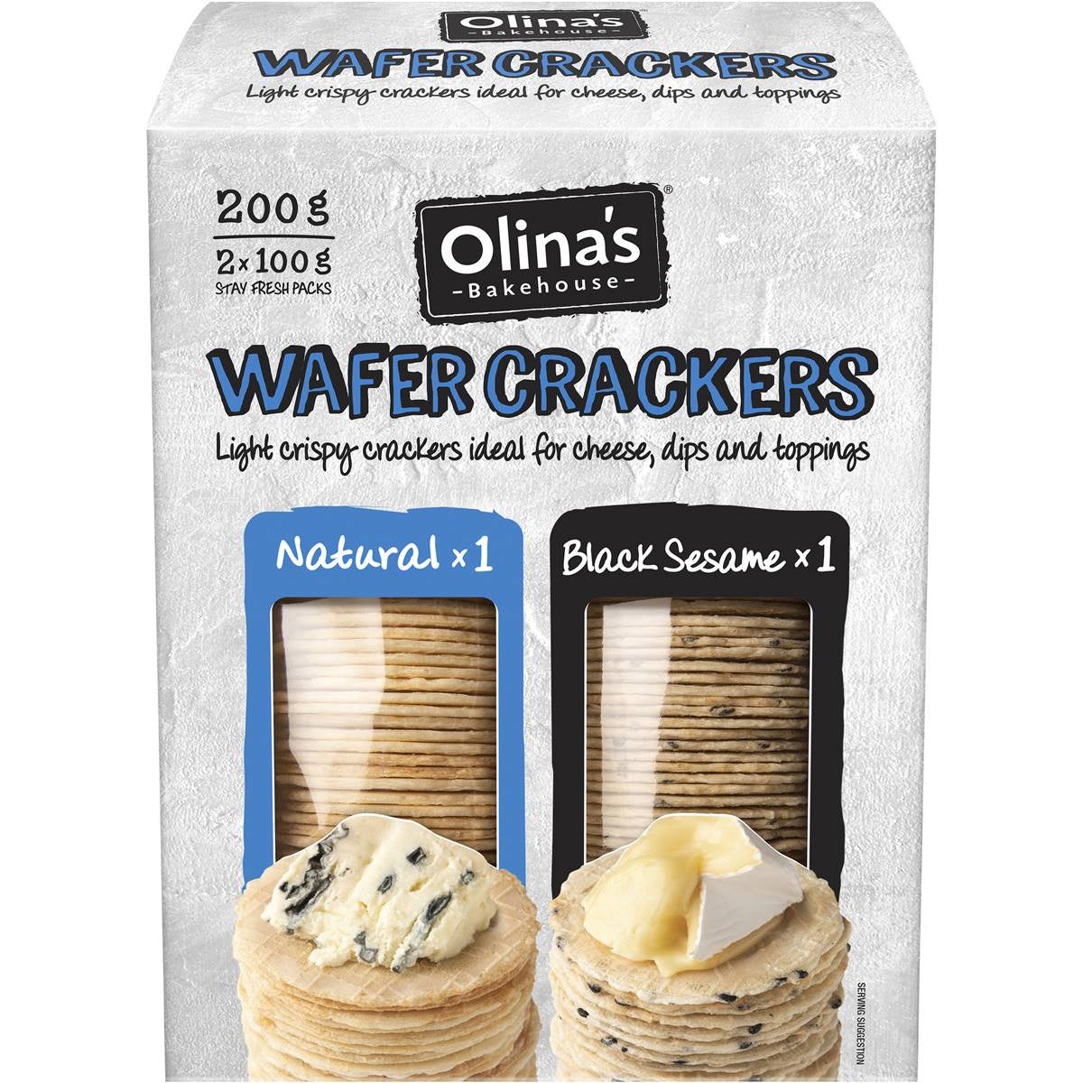 Olina's Wafer Selection Natural & Black Sesame 200g