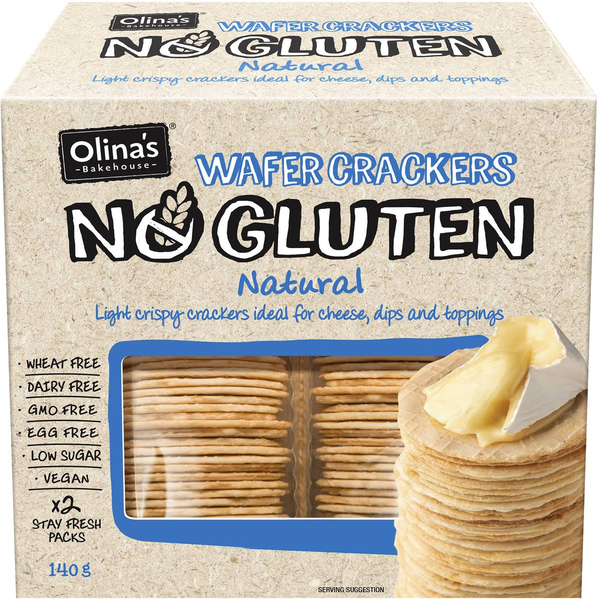 Olina's GF Wafer Cracker Natural 140g