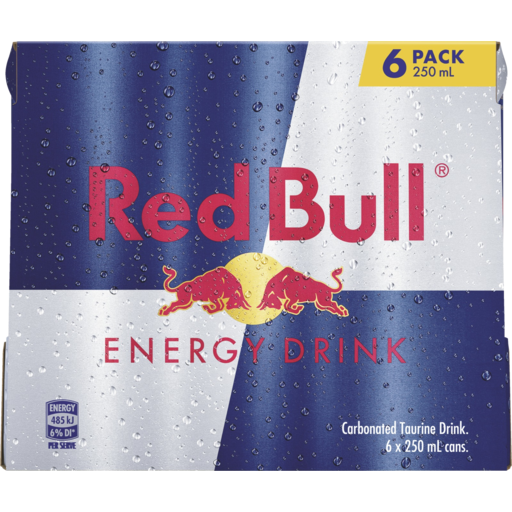 Red bull energy drink 6 x 250ml