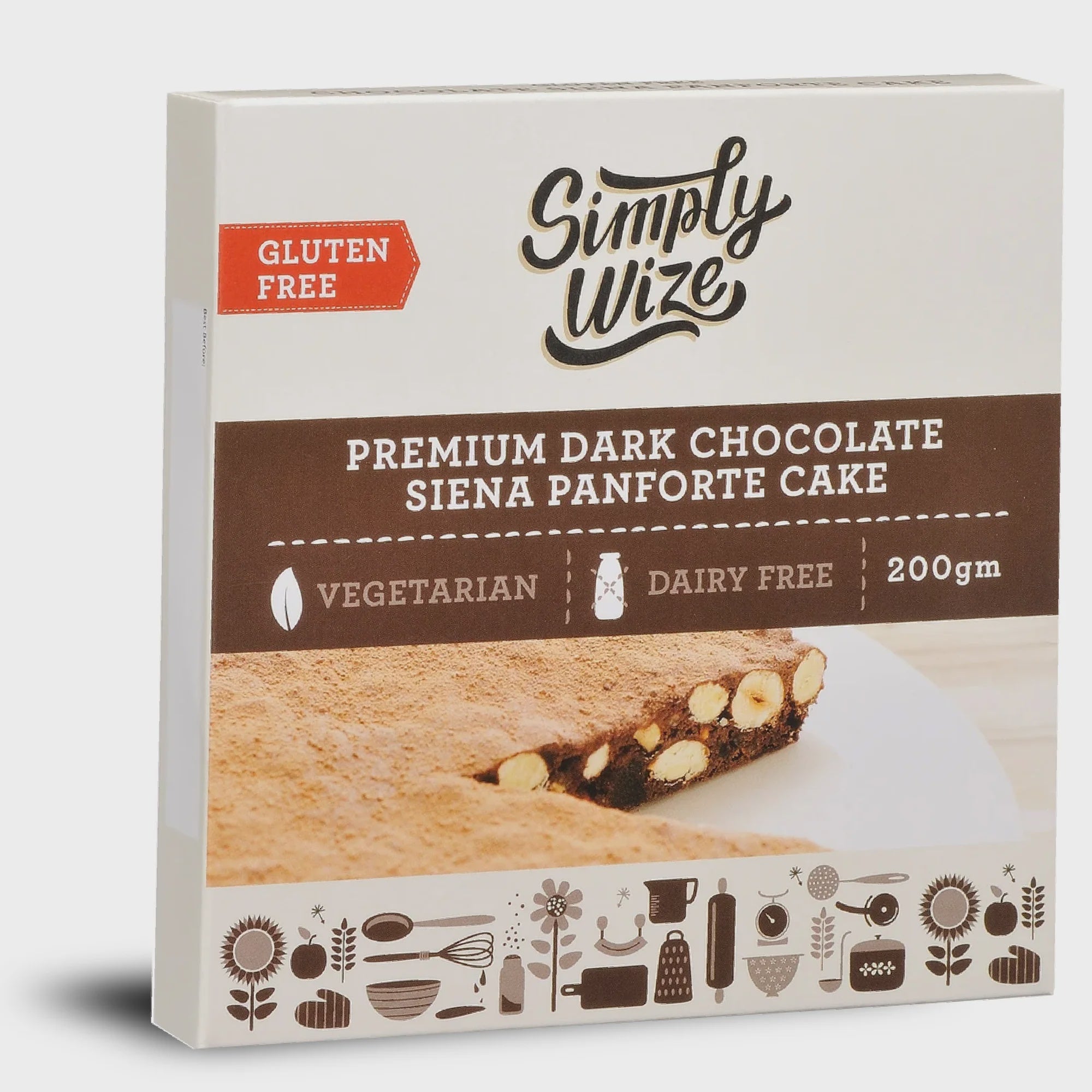 Simply Wize Gluten Free Chocolate Siena Panforte Cake 200g