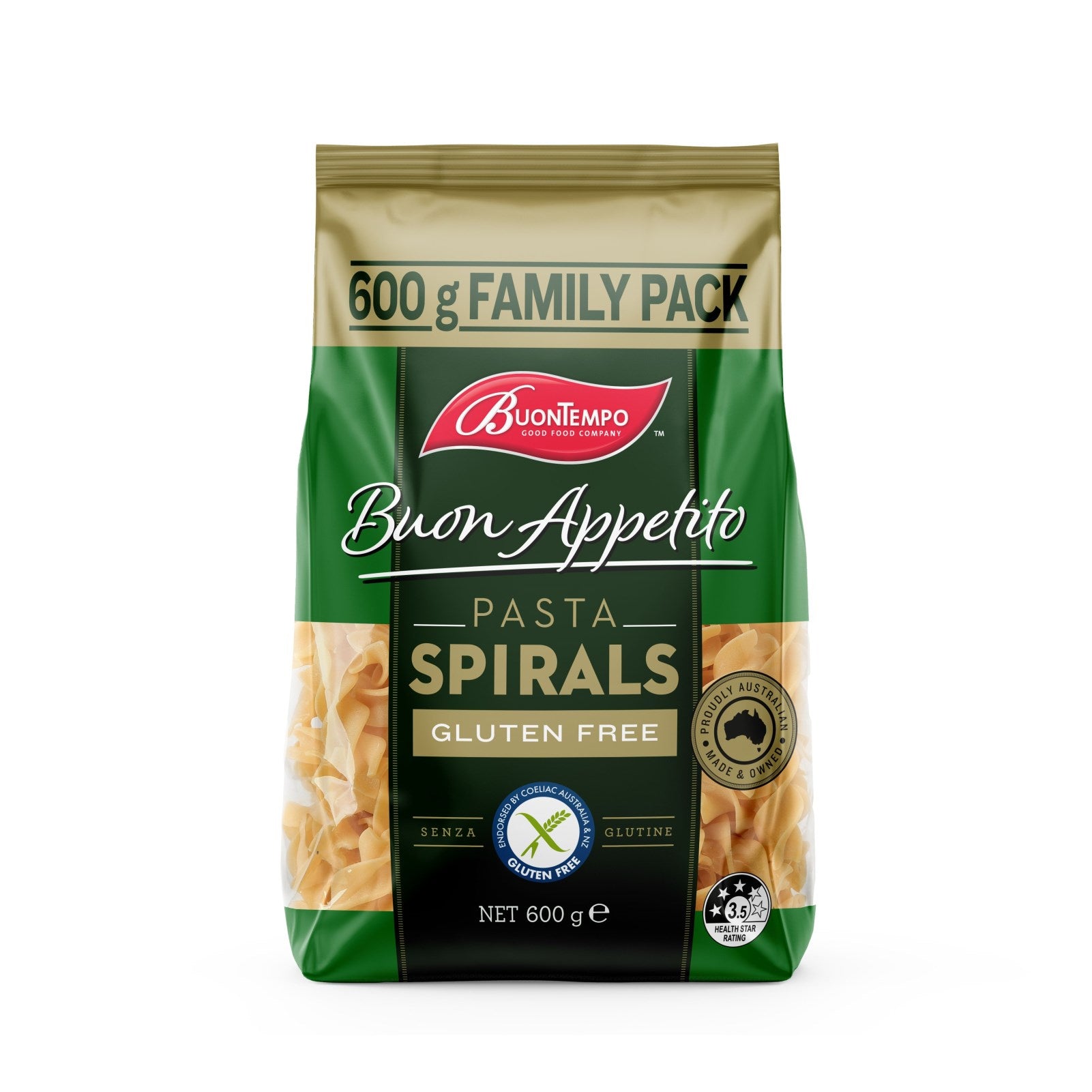 Buontempo GF Pasta Spirals 600g