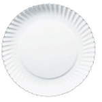 Capri Paper Plates White 6inch - 50pk